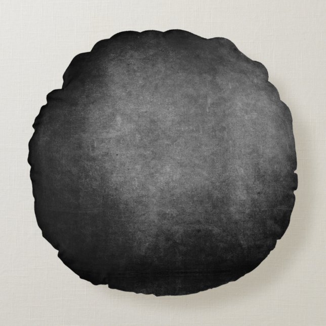 Dark Shadow Grunge Background - Dark Grey Round Cushion (Front)