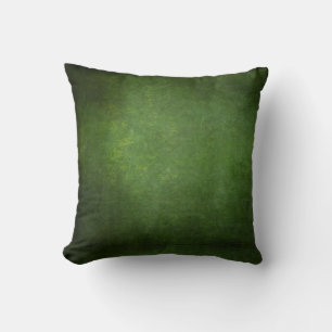 Dark Shadow Grunge Background - Green Cushion
