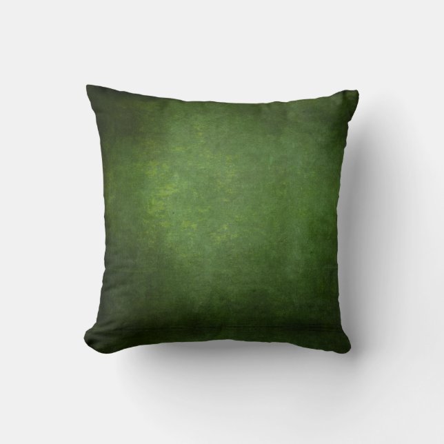 Dark Shadow Grunge Background - Green Cushion (Front)