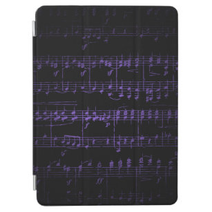 Dark Sheet Music Background - Purple  iPad Air Cover