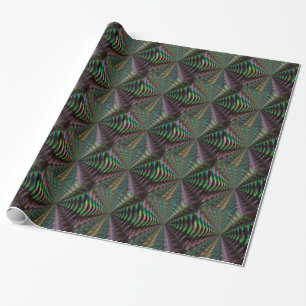 Dark Shiny Holographic Pattern Pixel Wrapping Paper