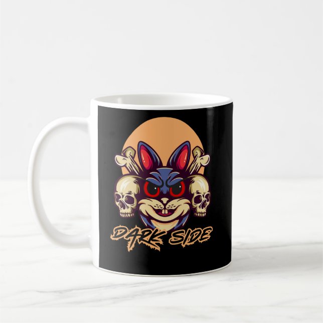 Dark Side Bunny: The Charm of Darkness Coffee Mug (Left)