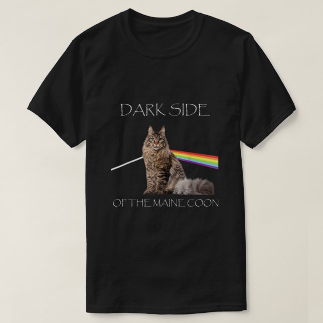 Dark Side Of Maine Coon Cute Cat S Girls.png T-Shirt (Design Front)