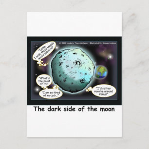 Dark Side Of The Moon Funny Cartoon Gifts Postcard