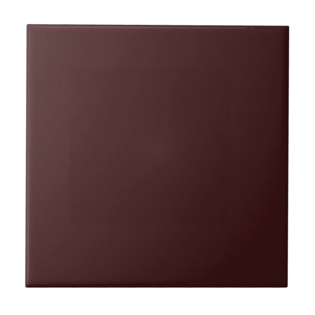 Dark Siena Burgundy Brown Solid Color Tile (Front)
