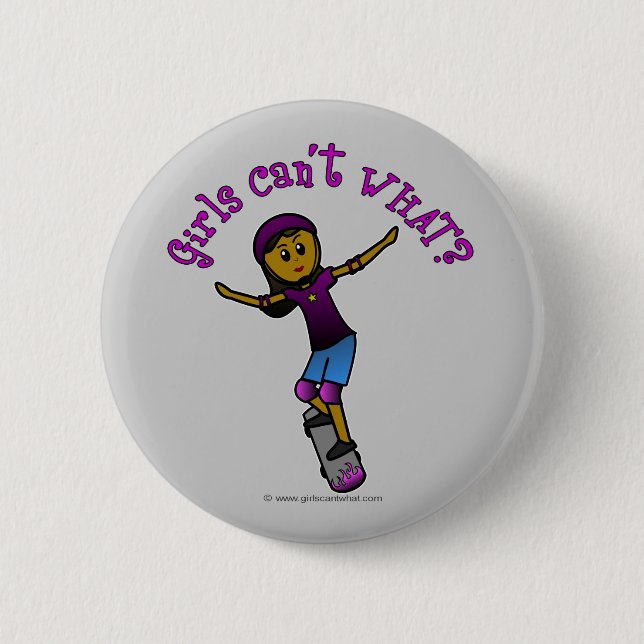 Dark Skater with Helmet 6 Cm Round Badge (Front)