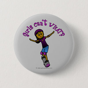 Dark Skater with Helmet 6 Cm Round Badge