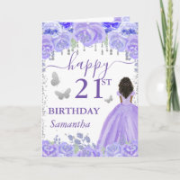 Dark Skin Princess Purple Dress Birthday