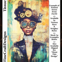 Dark Skin Steampunk Woman Collage DK1RF Decoupage