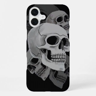 Dark Skull Cluster iPhone 16 Plus Case