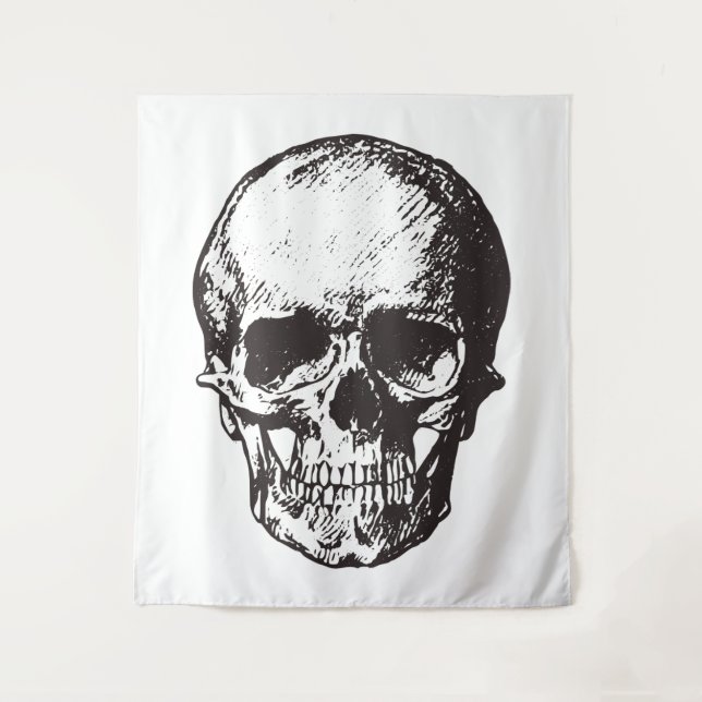Dark Skull Design – Embrace the Edge of Darkness Tapestry (Front)