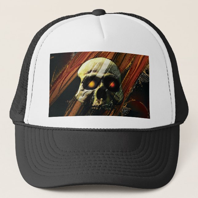 Dark Skull Trucker Hat (Front)