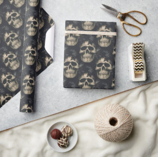 Dark Skulls  Wrapping Paper