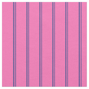 Dark Slate Blue and Hot Pink Coloured Pattern Fabric