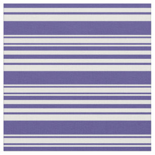 Dark Slate Blue and Mint Cream Striped Pattern Fabric
