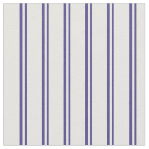 Dark Slate Blue and Mint Cream Stripes Fabric