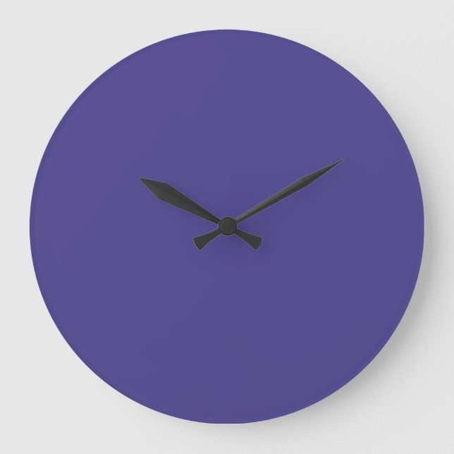 Dark Slate Blue Contemporary Colour Matching Large Clock (Front)