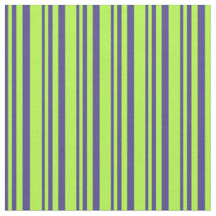 Dark Slate Blue & Light Green Stripes Fabric