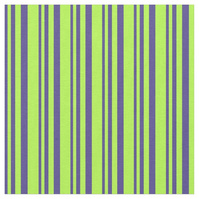 Dark Slate Blue & Light Green Stripes Fabric (Close Up)
