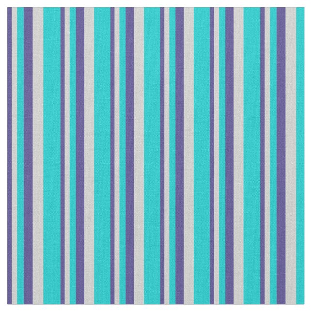 Dark Slate Blue, Light Grey & Dark Turquoise Fabric (Close Up)