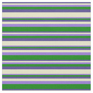 Dark Slate Blue, Pale Goldenrod, Purple & Green Fabric