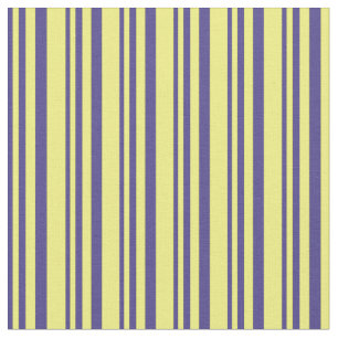 Dark Slate Blue & Yellow Coloured Lines Fabric