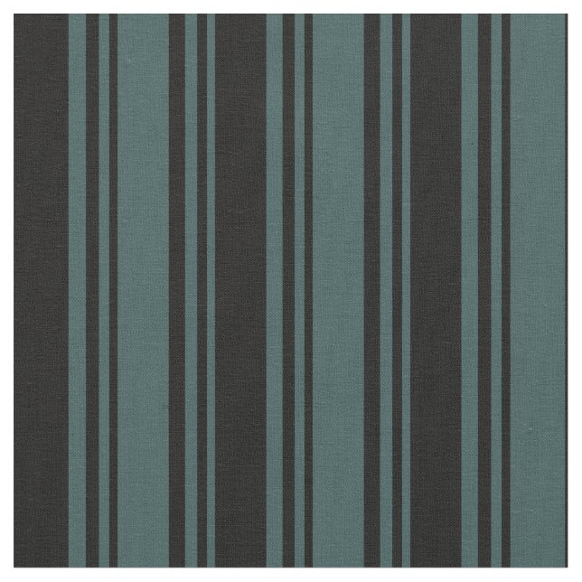 Dark Slate Grey and Black Coloured Lines Fabric (Close Up)
