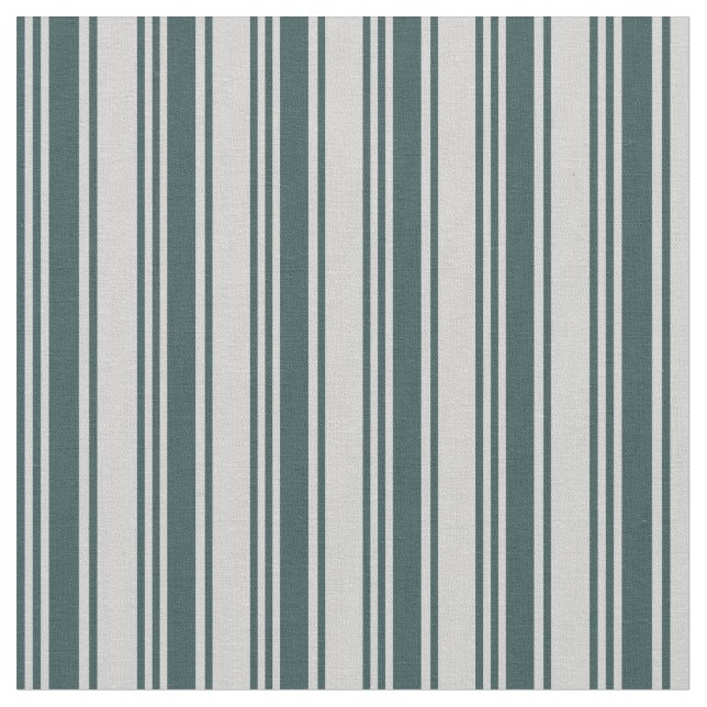 Dark Slate Grey and Light Grey Coloured Stripes Fabric (Close Up)