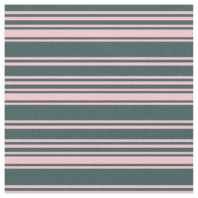Dark Slate Grey and Pink Striped Pattern Fabric (Close Up)