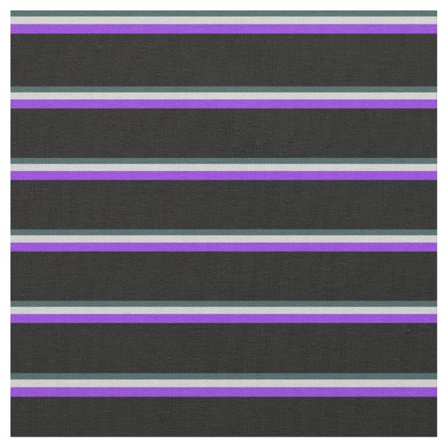Dark Slate Grey, Light Grey, Purple, and Black Fabric (Close Up)
