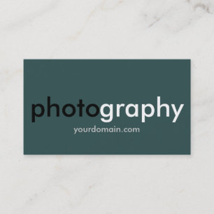Dark Slate Grey Photographer Artist Business Card