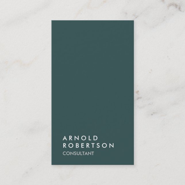 Dark Slate Grey Trendy Consultant Business Card (Front)