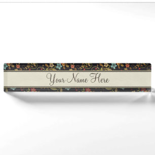 Dark Slavic Style Floral Nameplate