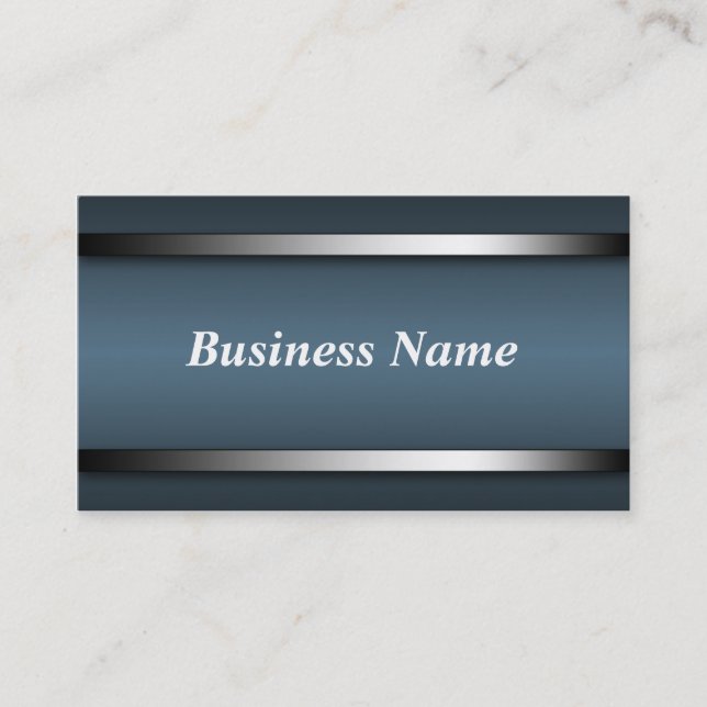 Dark Sophisticated Blue business cards (Front)