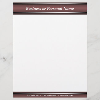 Dark Sophisticated Burgundy letterhead