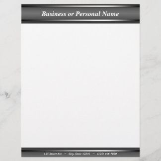 Dark Sophisticated Grey letterhead