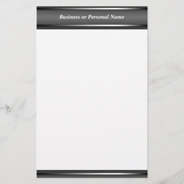 Dark Sophisticated Grey stationery (Front)
