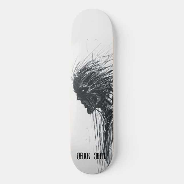 Dark Soul Dark Being Sketch Skateboard (Front)