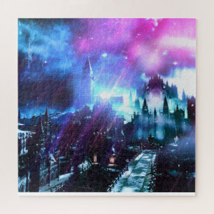 Dark Souls vaporwave landscape Jigsaw Puzzle