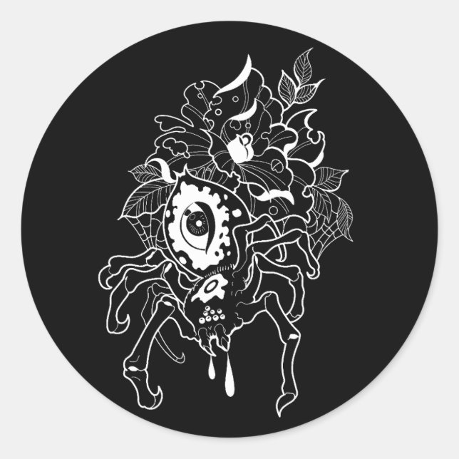 Dark Spider Classic Round Sticker (Front)