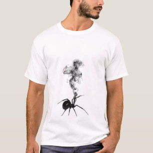 Dark Spider Smoke Trail – Gothic Aesthetic Horror  T-Shirt