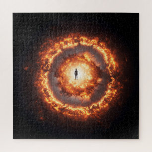 Dark Spirit but Hopeful inside Cosmic Explosion Jigsaw Puzzle