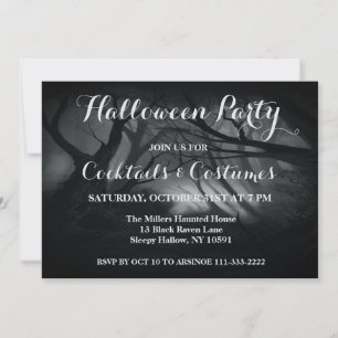 Dark Spooky Forest Invitation