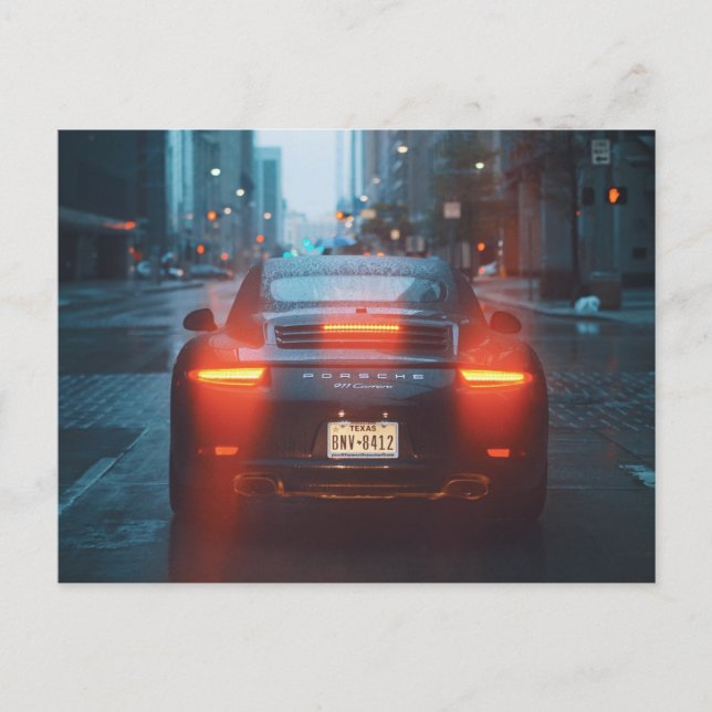 Dark Sport Car Postcard (Front)