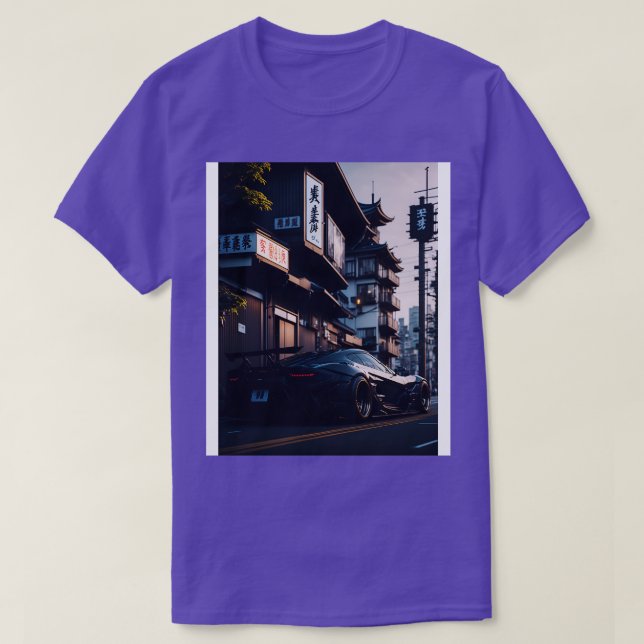 Dark Sports  in Japanese City 4 T-Shirt (Design Front)