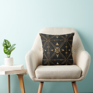 Dark Square Pattern Cushion