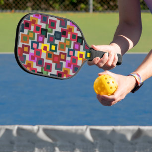 Dark Squares on Light Pickleball Paddle