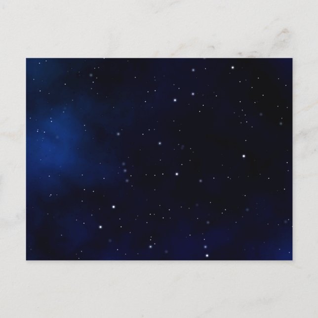 Dark Starry Night Sky Postcard (Front)