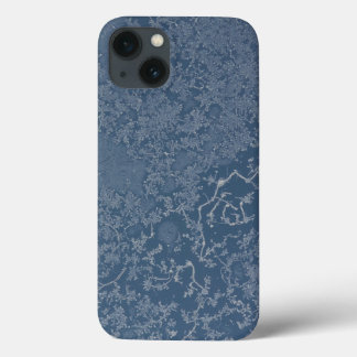 Dark Steel Blue Icy Crystals iPhone 13 Case