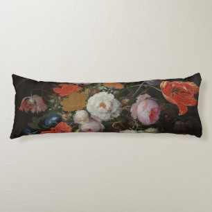 Dark Still Life Floral Throw Pillow
